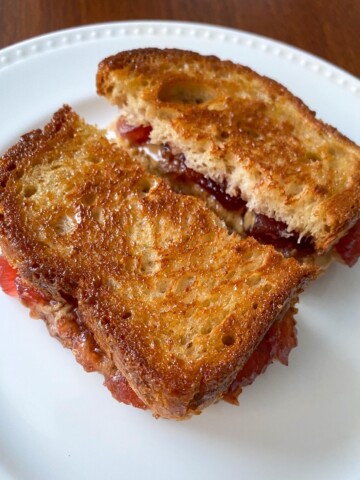 fried peanut butter and banana sandwich