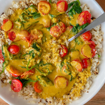 coconut curry cauliflower rice