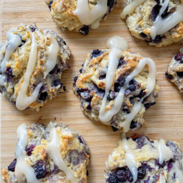 Vegan Blueberry Drop Biscuits