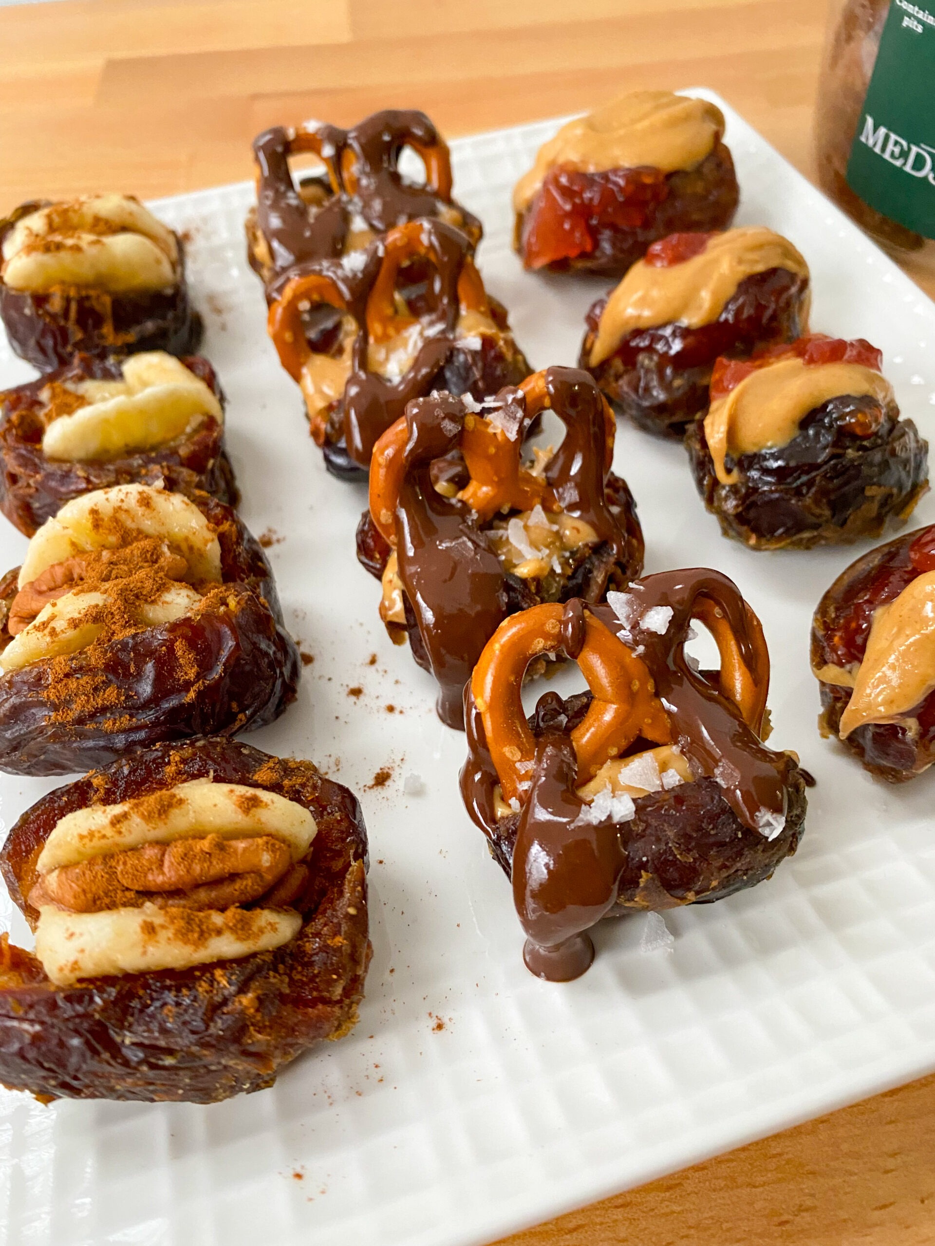 maple pecan stuffed dates