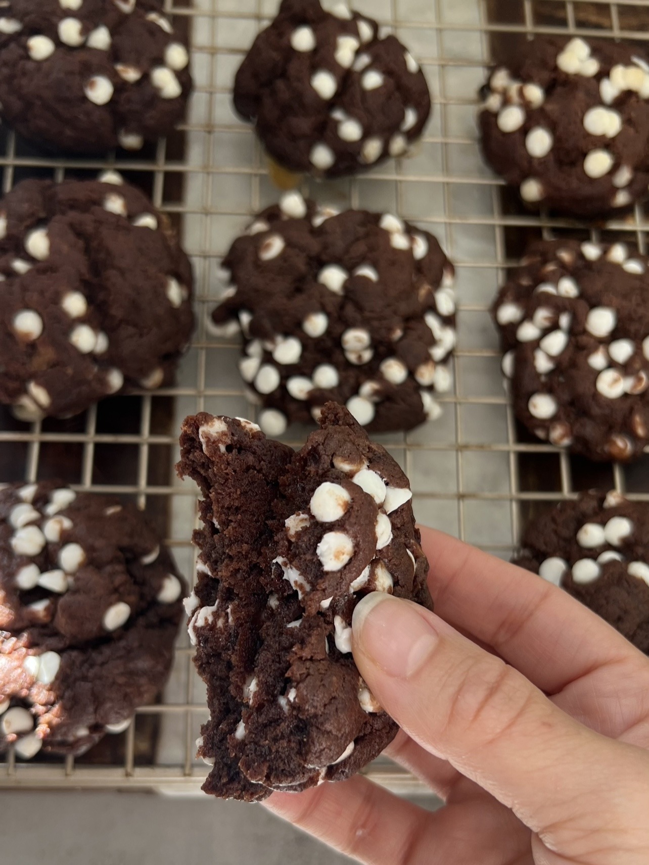 two halves of inside out cookies