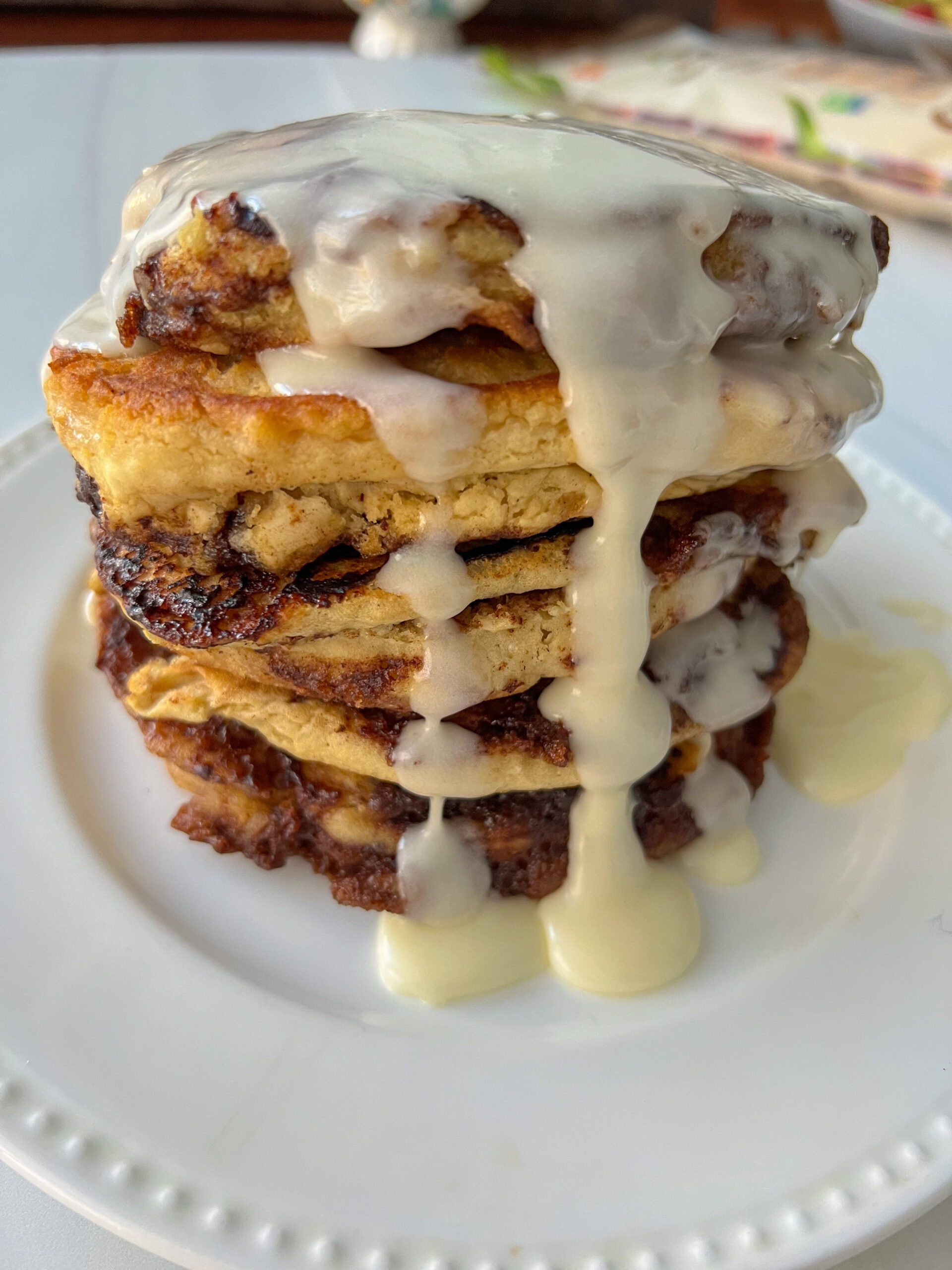 cinnamon roll pancakes