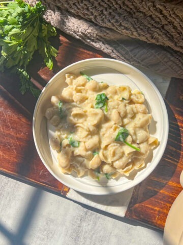 creamy garlic pasta