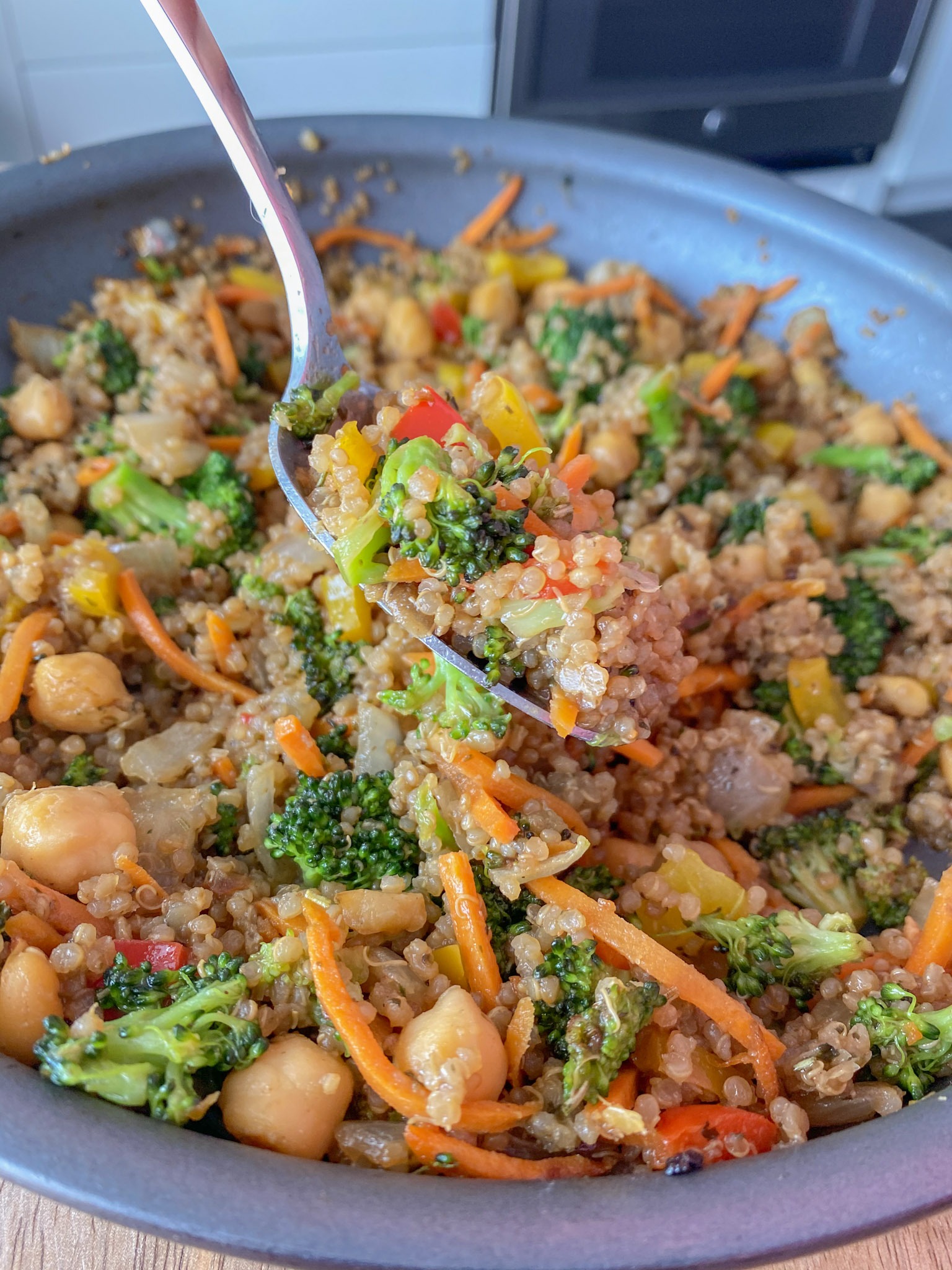 Quinoa Veggie Fried Rice with Teriyaki