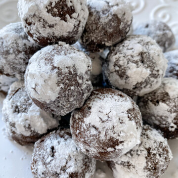 Chocolate Powdered Sugar Donut Holes