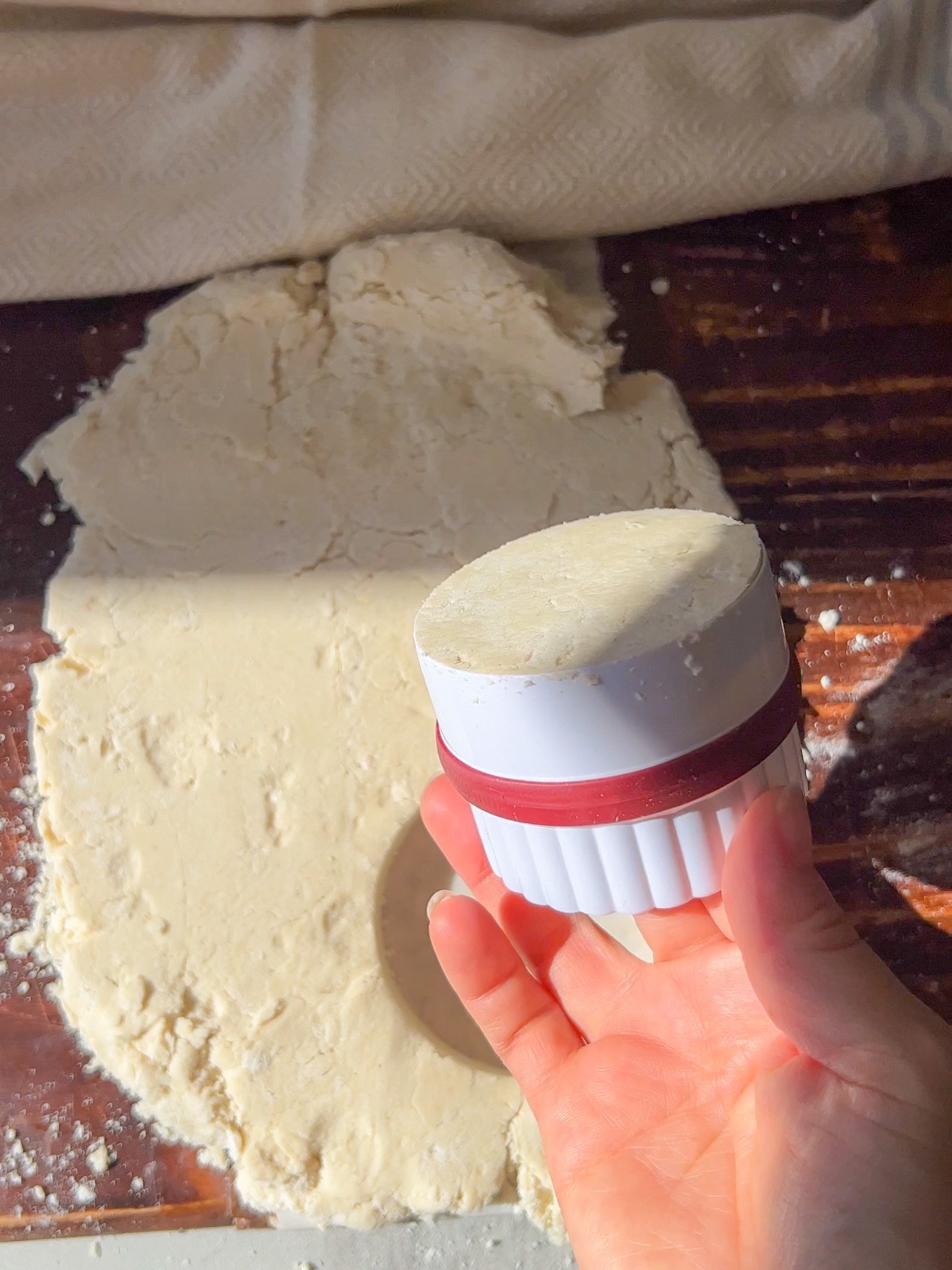 rolled gluten-free biscuit dough