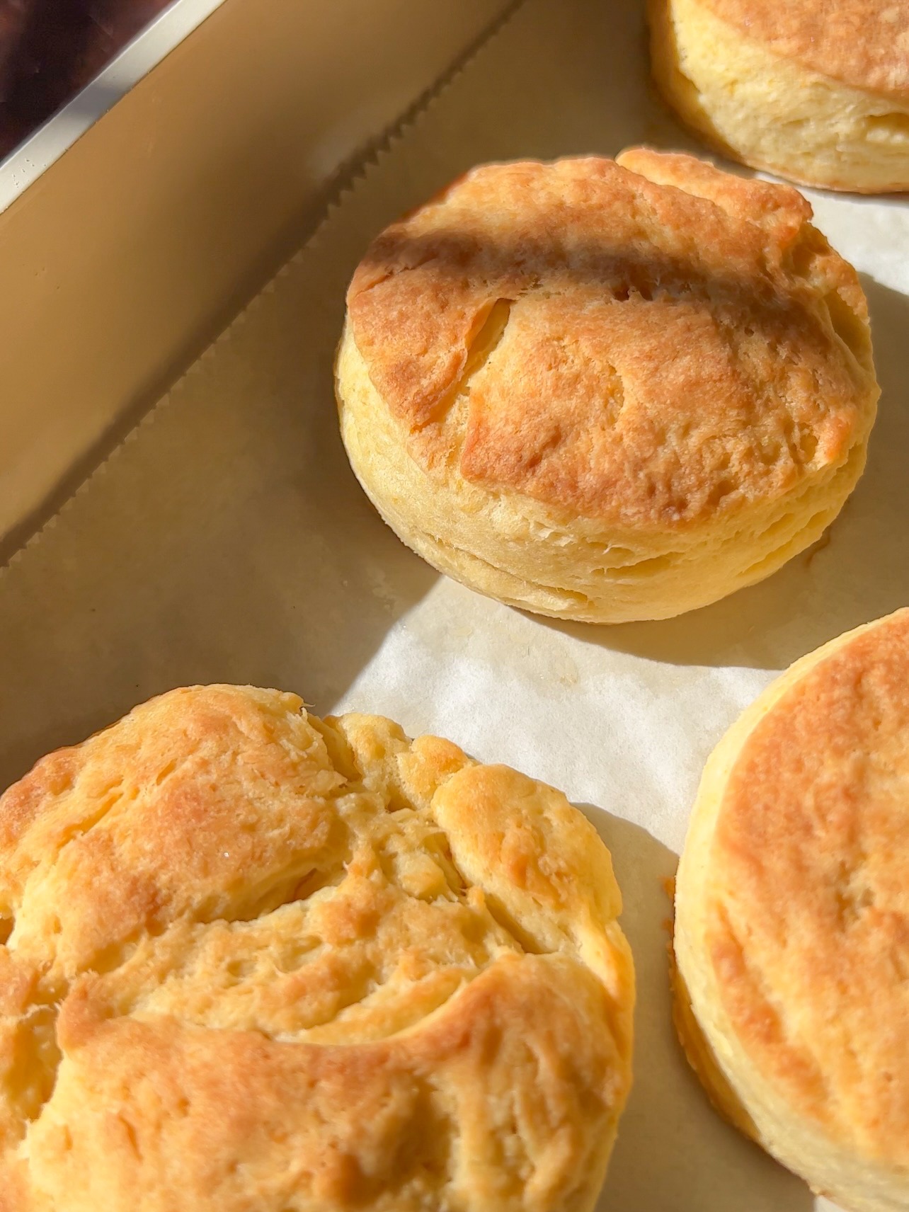 close up of vegan biscuits on the baking sheet