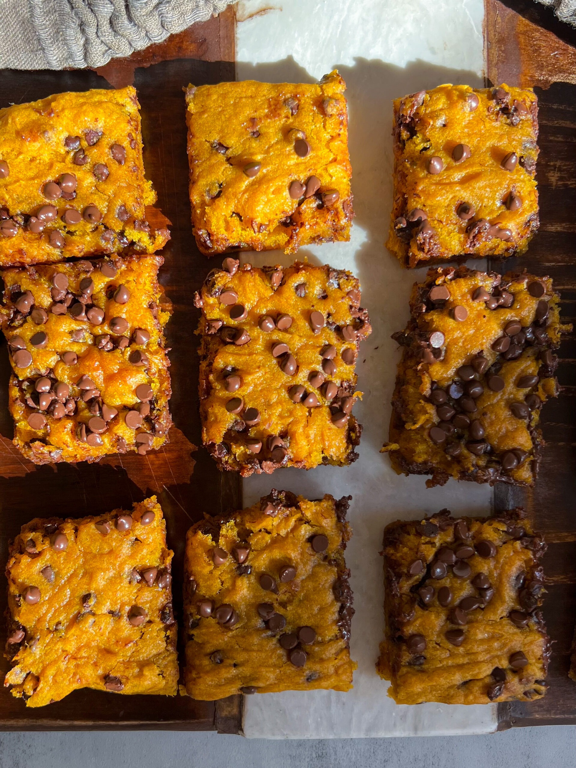 chocolate chip pumpkin bars