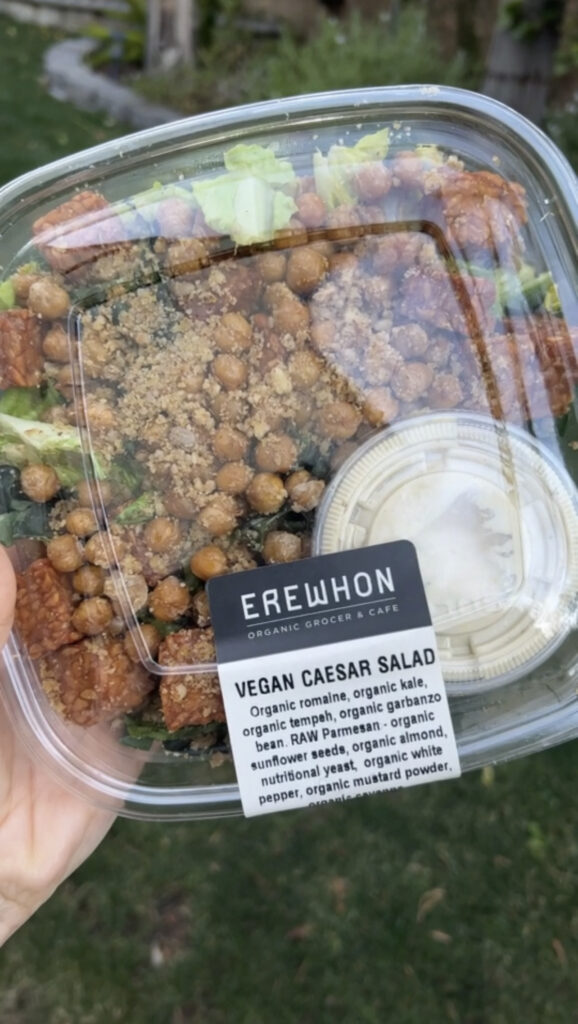 Erewhon vegan caesar salad. 