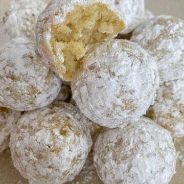 Easy Vegan Powdered Sugar Donut Holes