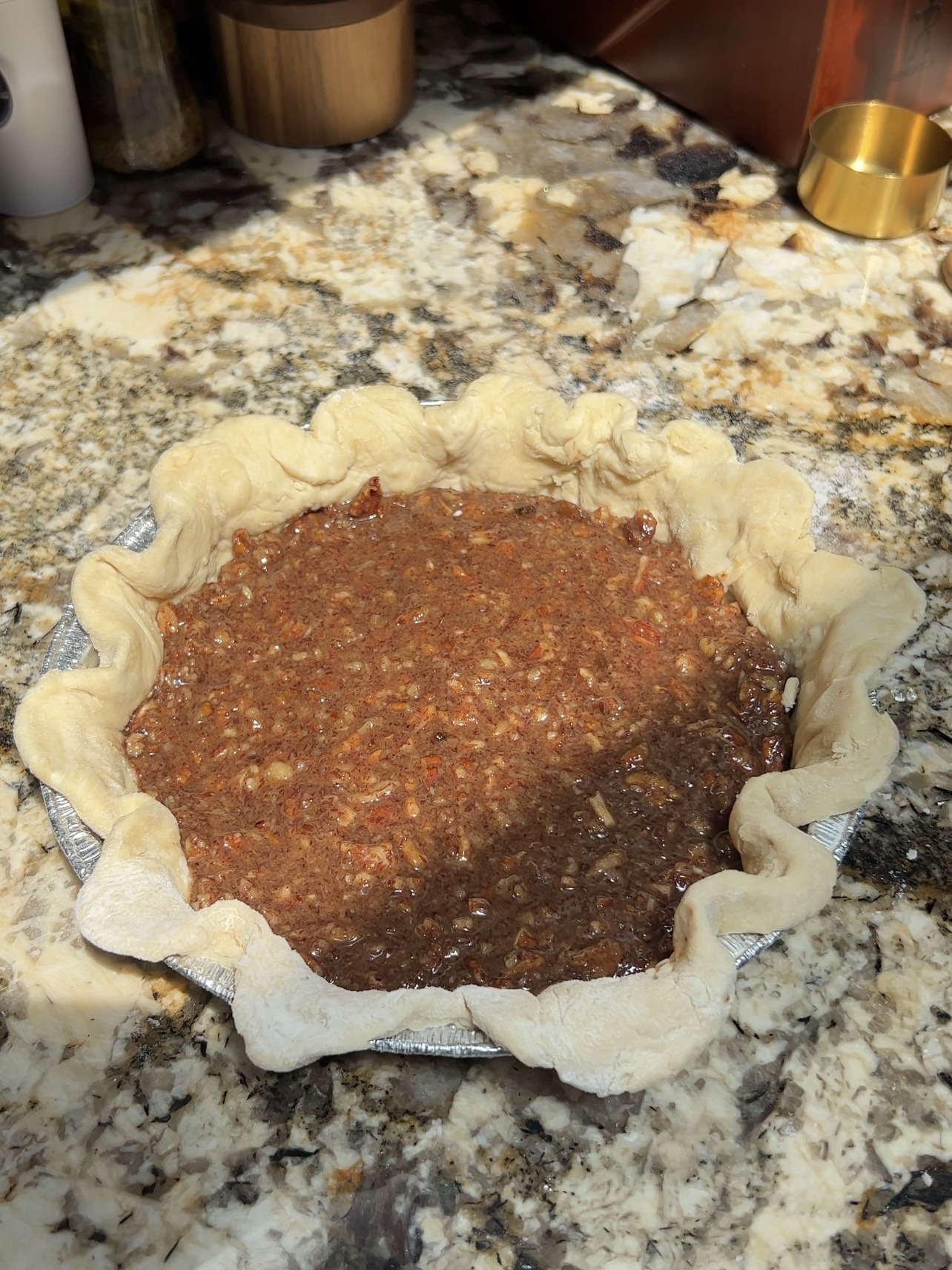 unbaked pecan pie