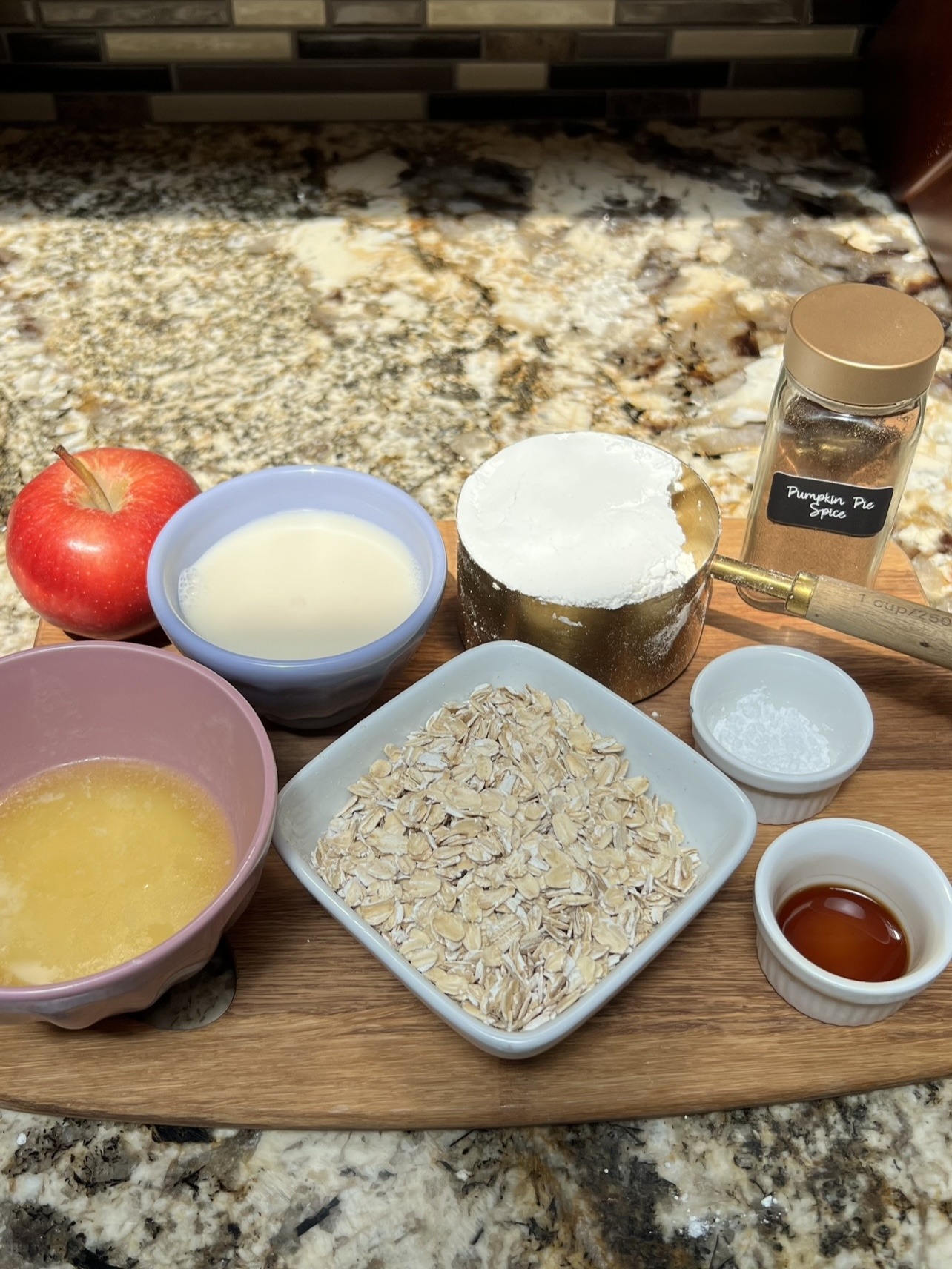 ingredients for easy apple cobbler