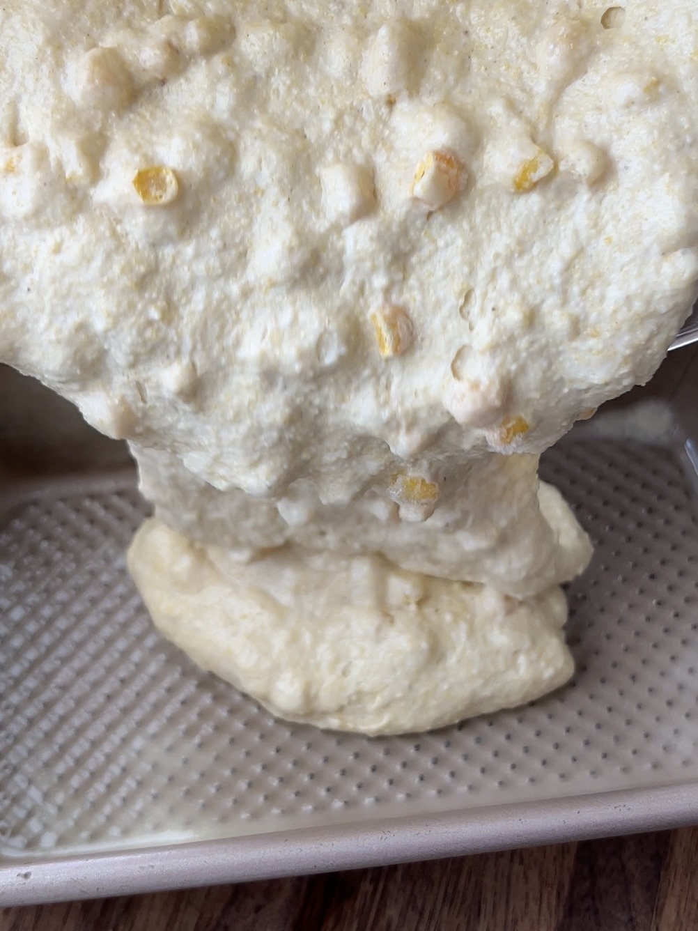 Step 3: Transfer the batter into a greased 9x5-inch loaf pan and bake it in an oven that has been preheated to 375ºF for about 40 minutes. 