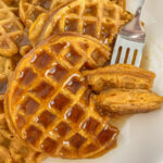 Easy Cinnamon Vegan Pumpkin Waffles