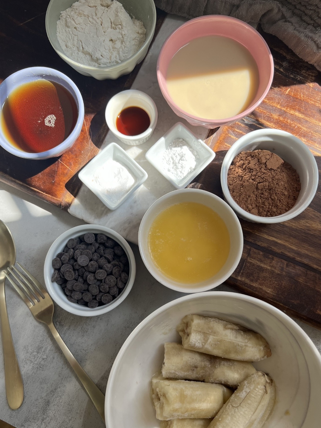 chocolate banana bread ingredients