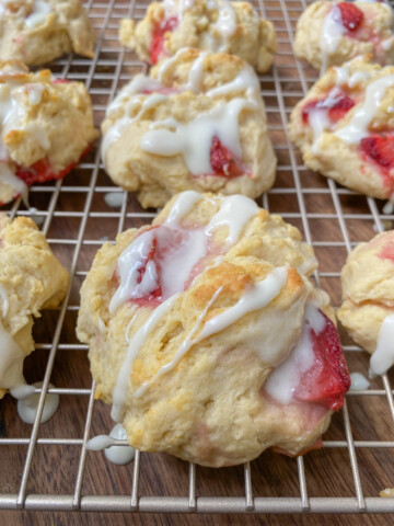 Vegan Strawberry Drop Biscuits