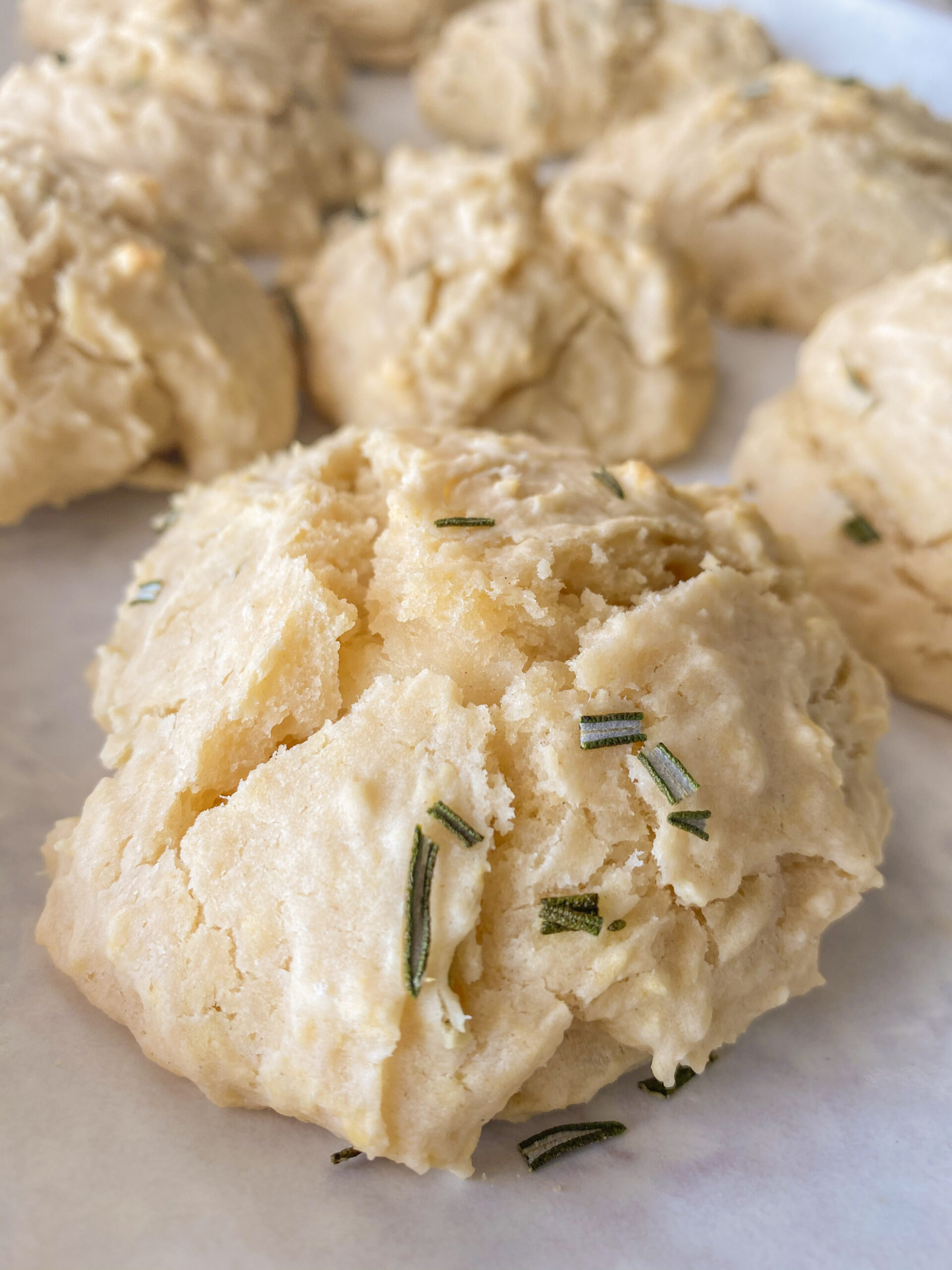 Rosemary Maple Biscuits - close up