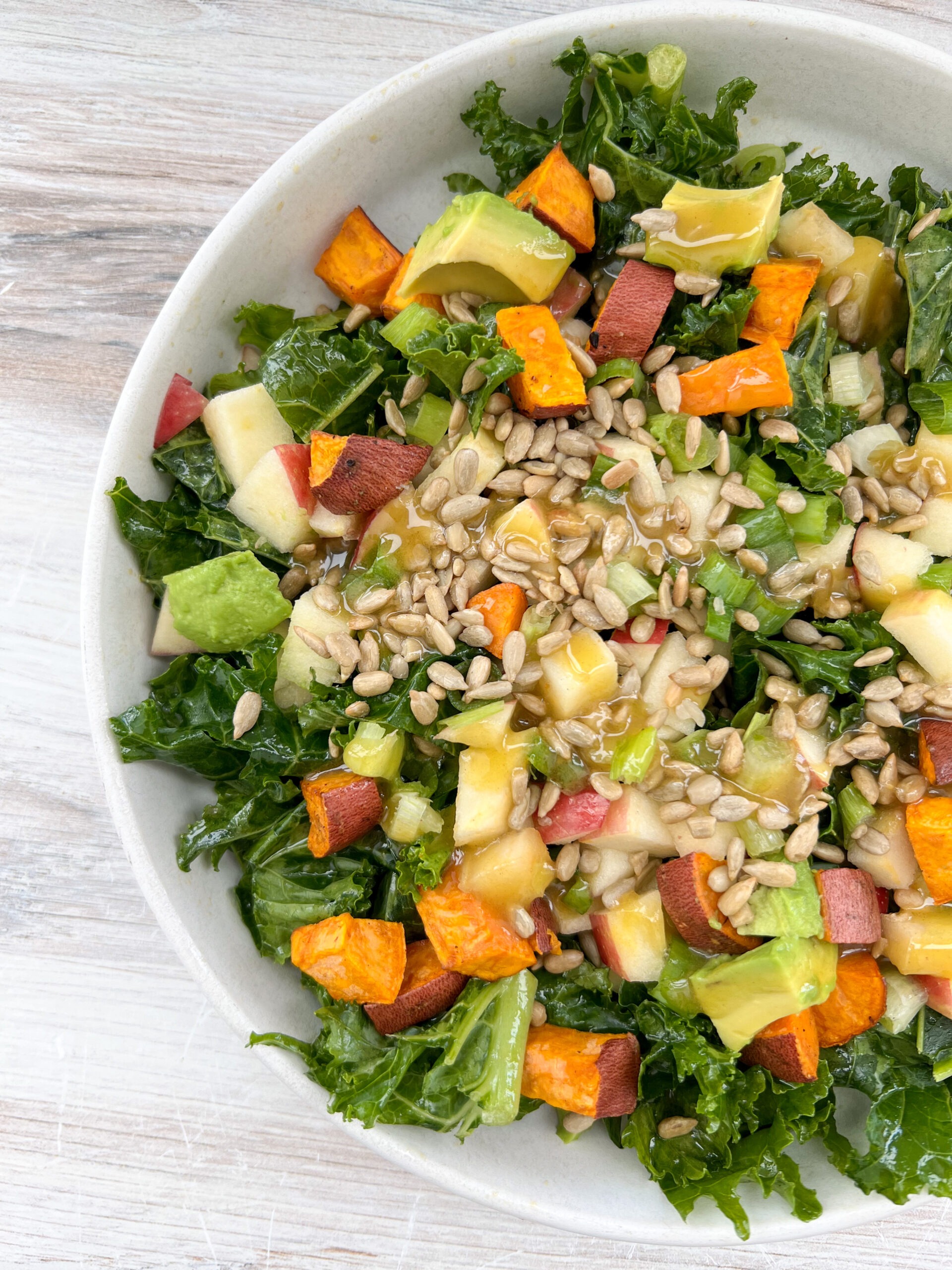 autumn kale apple salad