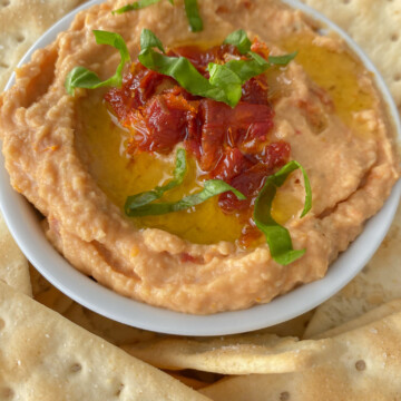 Sun Dried Tomato Homemade Hummus