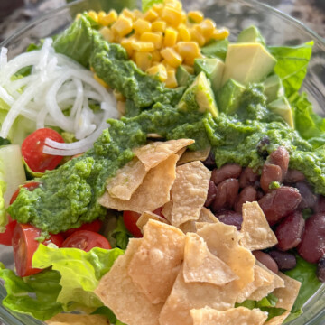 taco salad with green goddess